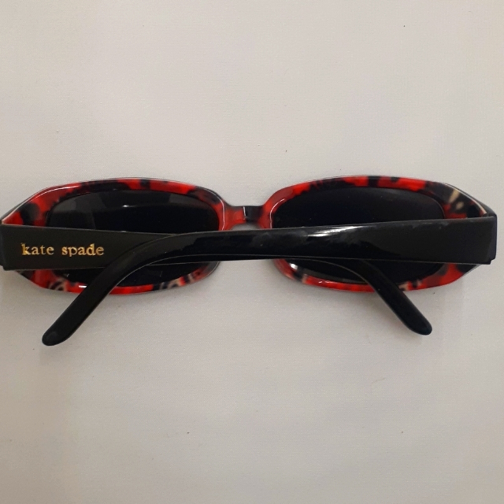 Kate Spade Clairs floral red black frames Sunglasses Sun glasses Shades - Picture 7 of 7